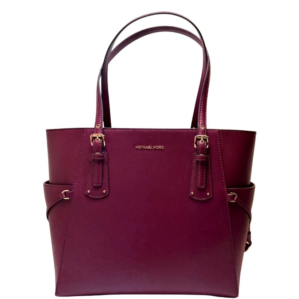 Michael Kors Burgundy Leather Tote Bag
